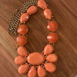 Vintage Asia Orange Oval & Teardrop Beads Necklace